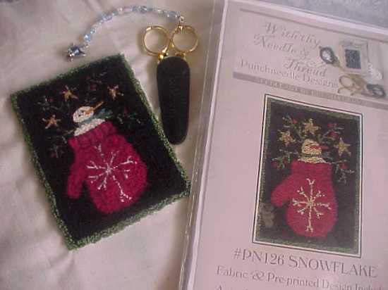 Snowflake Punchneedle by With Needle and Thread